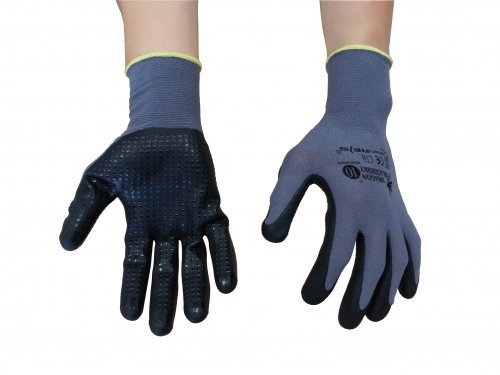 Mechaniker-Handschuhe mit Nitrilnoppen Gr.11