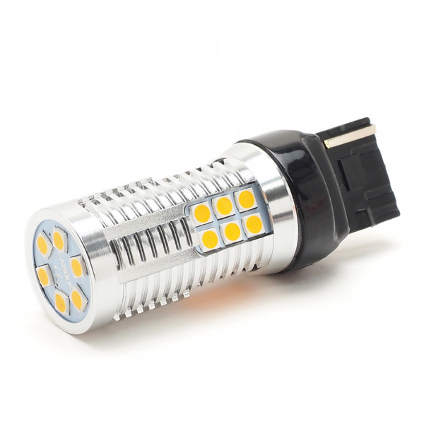 LED Glassockel WY21W T20 7440 30x3030 SMD Orange 100 % Canbus Inside