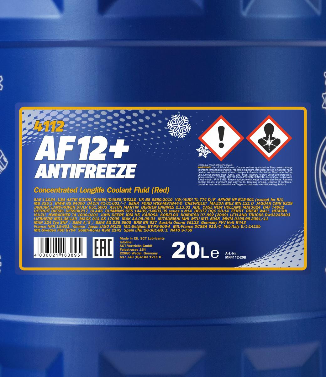 Mannol 4112 AF12+ Kühlerfrostschutz Konzentrat 20l Kanister