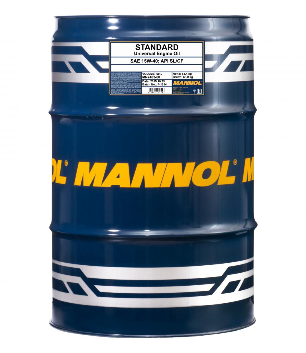 Mannol Standard 15W-40 Motoröl 60l Fass