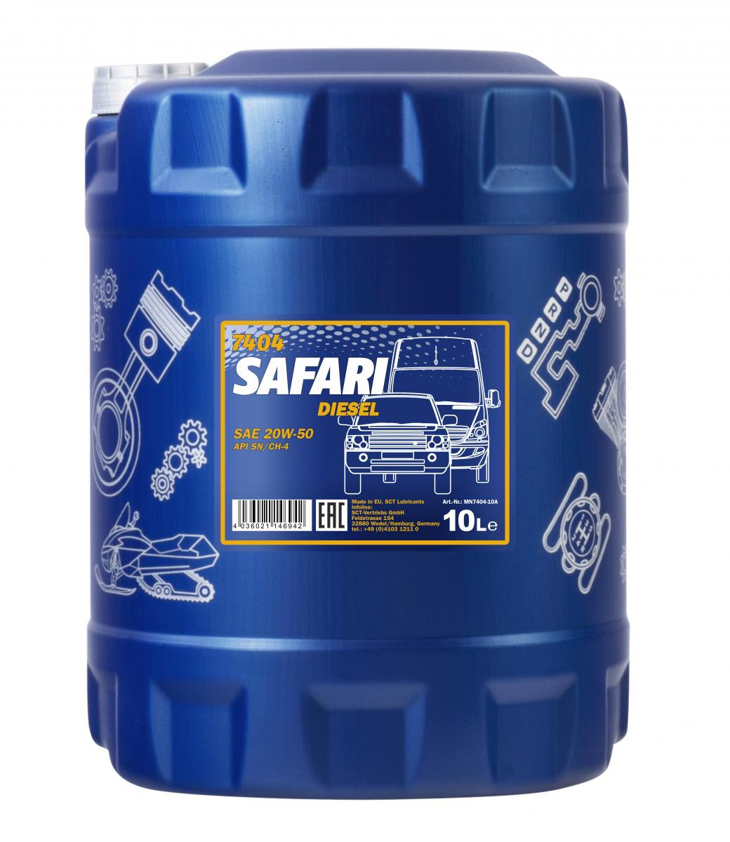 Mannol 7404 Safari 20W-50 mineralisches Motoröl 10l Kanister