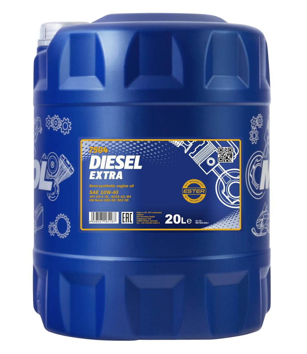 Mannol 7504 Diesel Extra 10W-40 teilsynthetisches Motoröl 20l Kanister