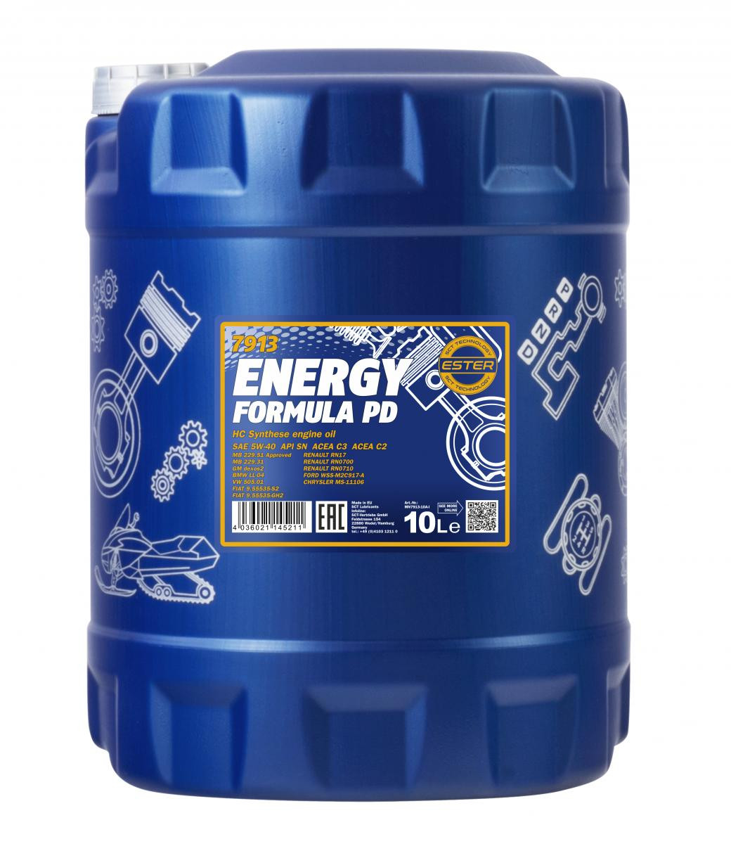 Mannol 7913 Energy Formula PD 5W-40 synthetisches Motoröl 10l Kanister