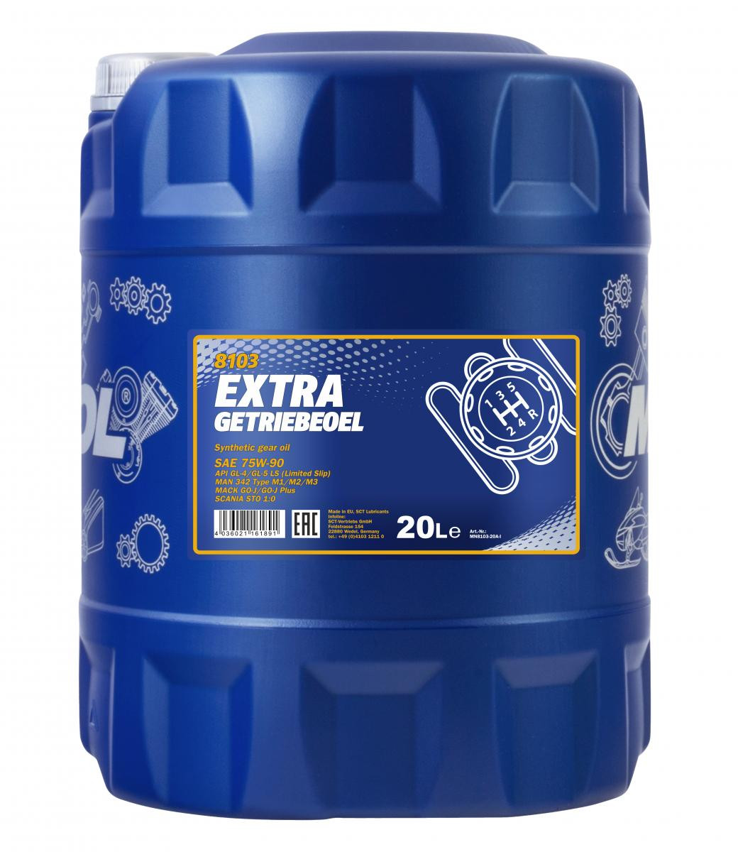 Mannol 8103 Extra 75W-90 Getriebeöl 20l Kanister