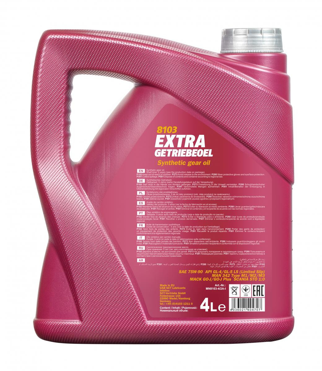Mannol 8103 Extra 75W-90 Getriebeöl 4l Kanister