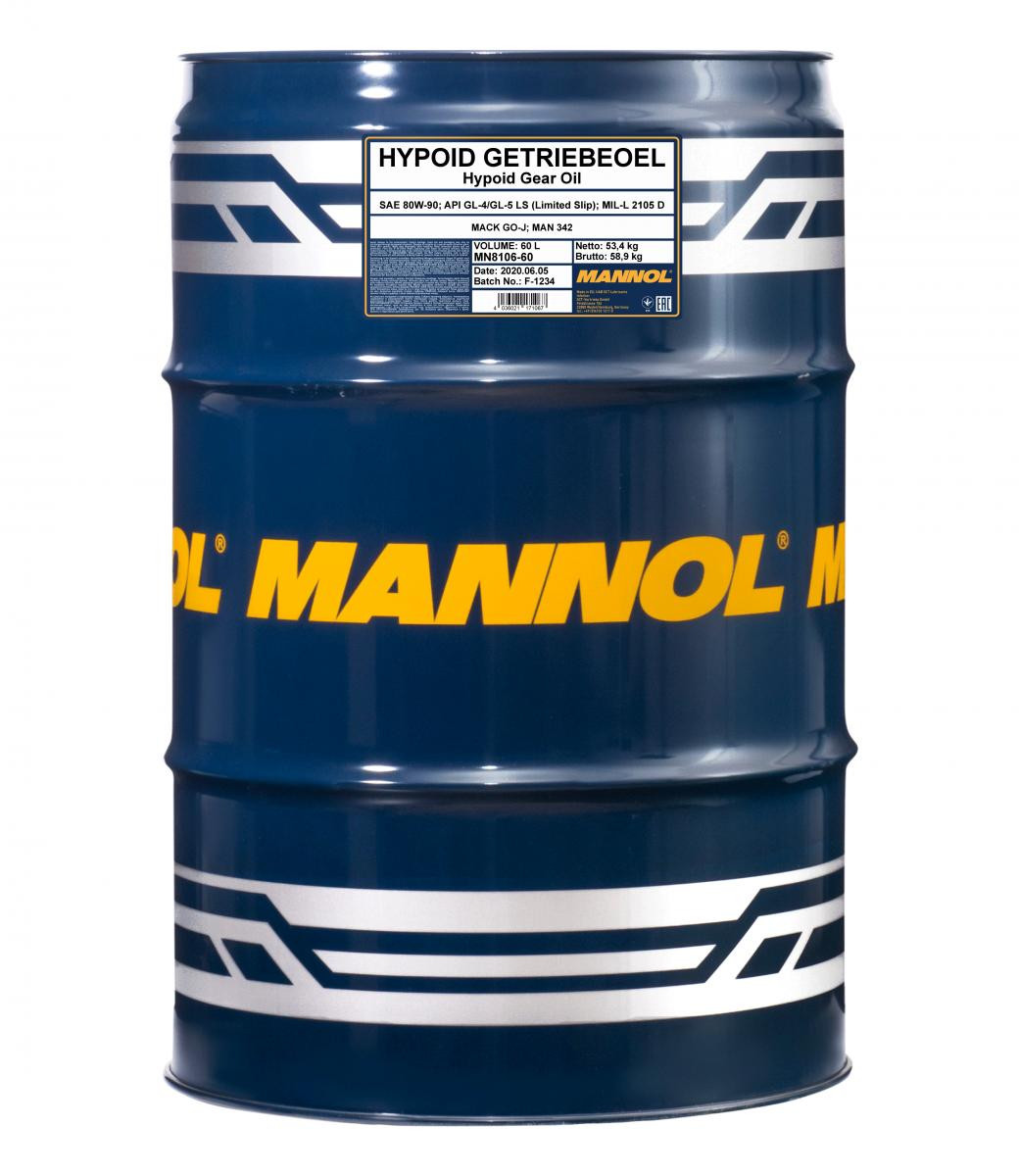 Mannol 8106 Hypoid 80W-90 Getriebeöl 60l Fass