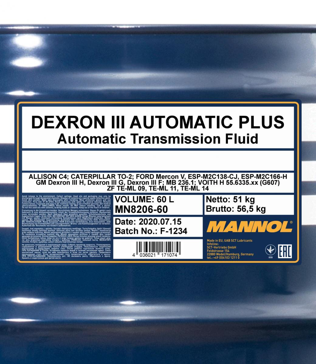 Mannol atf dexron iii