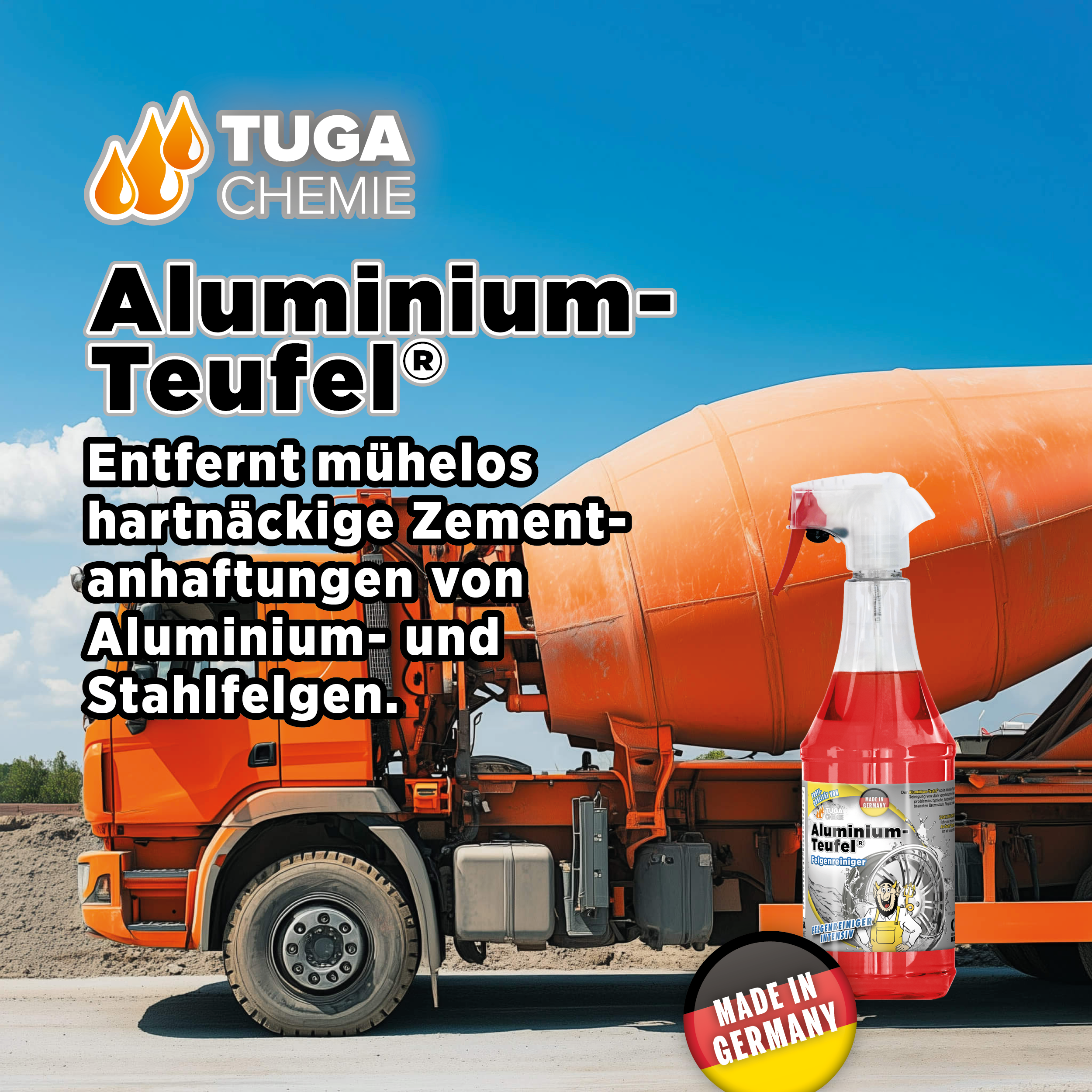 Tuga Chemie - Aluminium-Teufel (extrem kraftvoller Felgenreiniger) 1L Spraydose