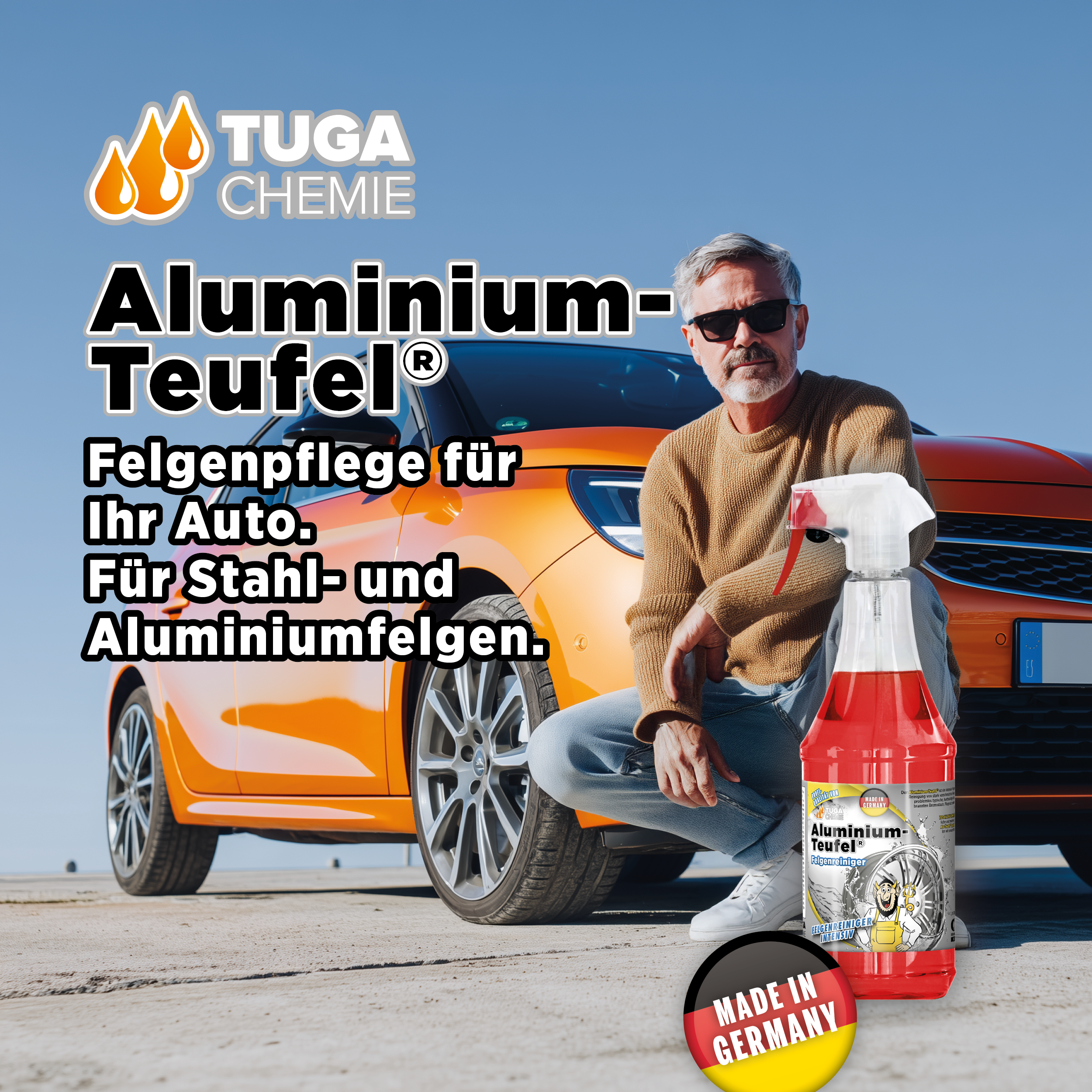 Tuga Chemie - Aluminium-Teufel (extrem kraftvoller Felgenreiniger) 1L Spraydose