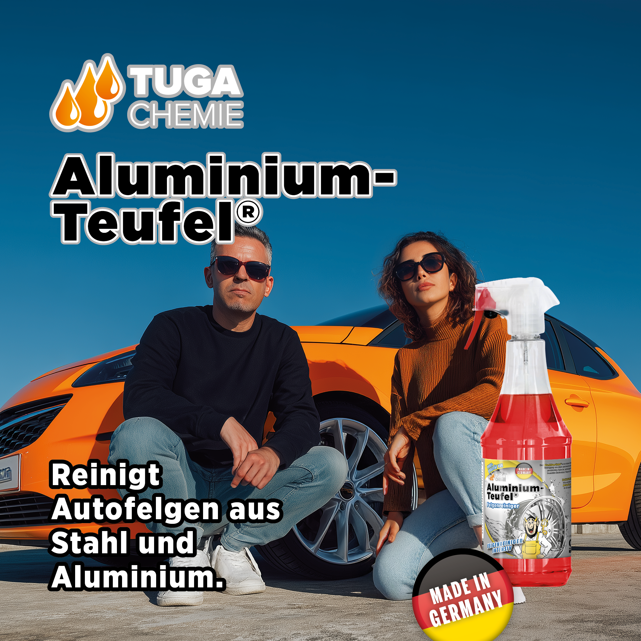 Tuga Chemie - Aluminium-Teufel (extrem kraftvoller Felgenreiniger) 1L Spraydose