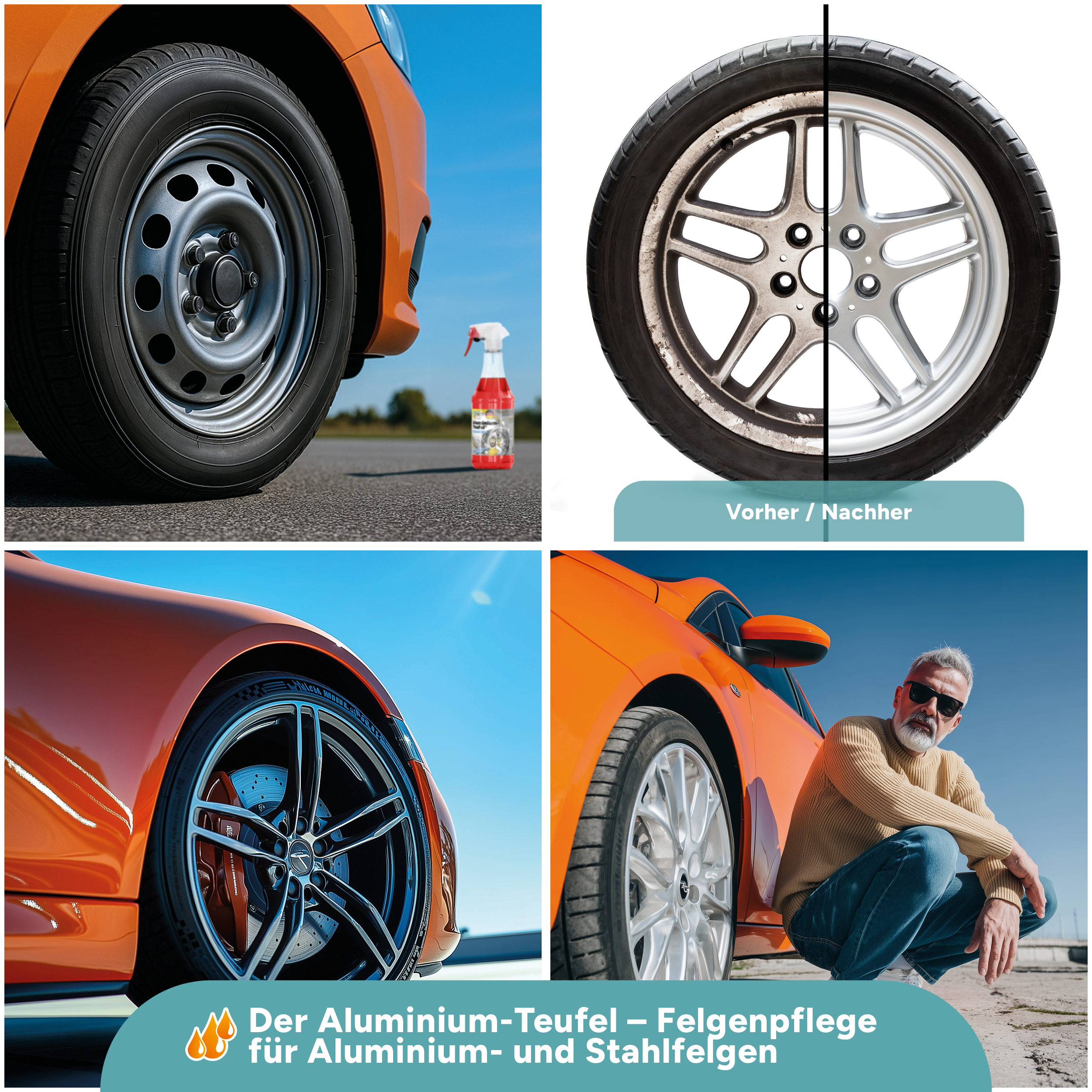 Tuga Chemie - Aluminium-Teufel (extrem kraftvoller Felgenreiniger) 1L Spraydose