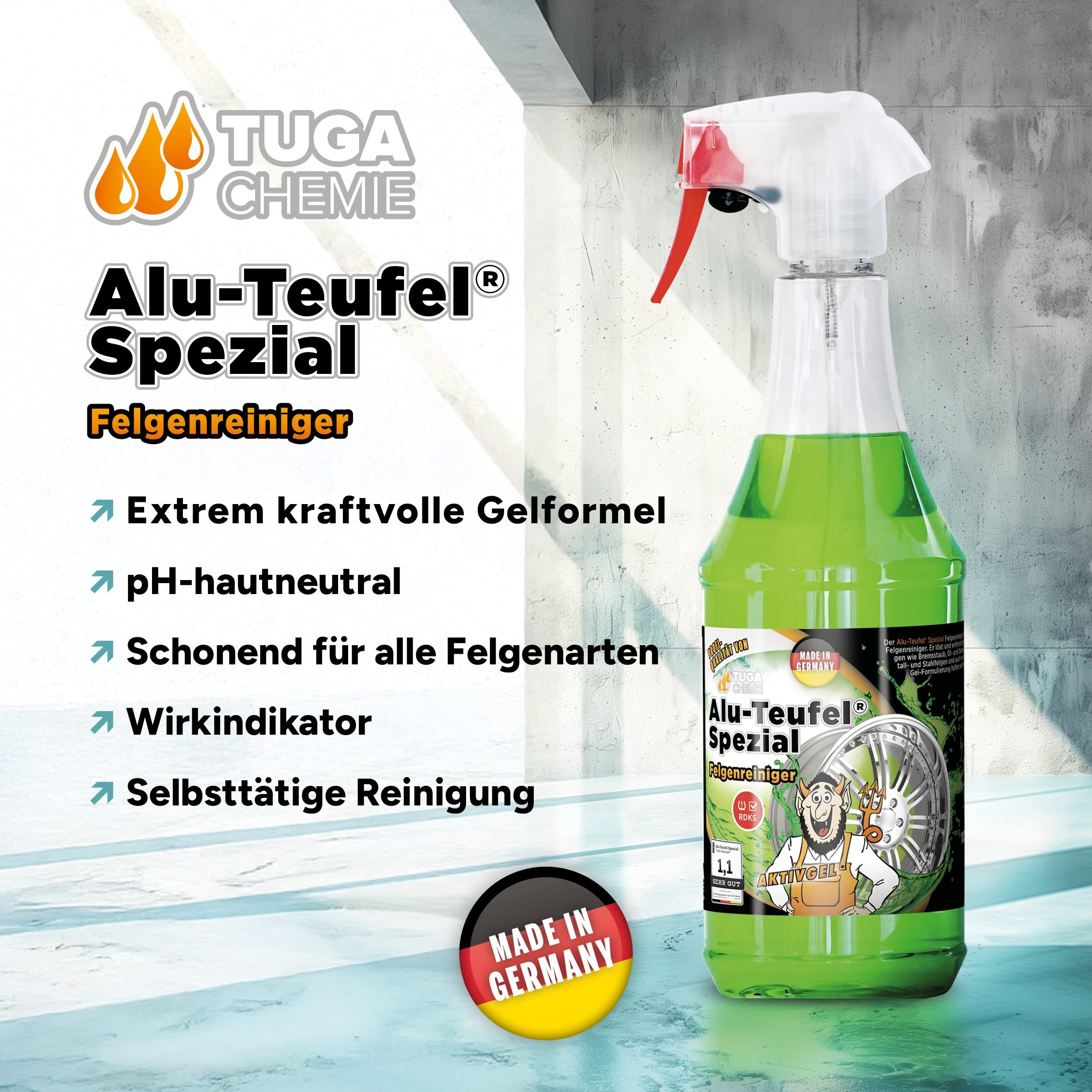 Tuga Chemie - Alu-Teufel Spezial Felgenreiniger 1L Spraydose