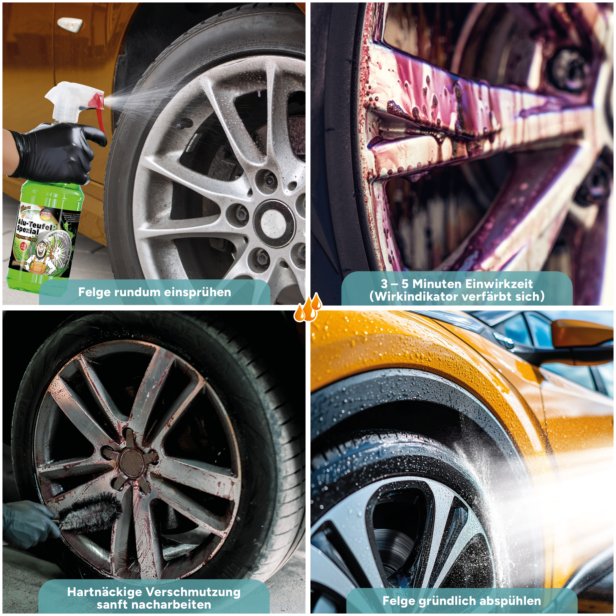 Tuga Chemie - Alu-Teufel Spezial Felgenreiniger 1L Spraydose