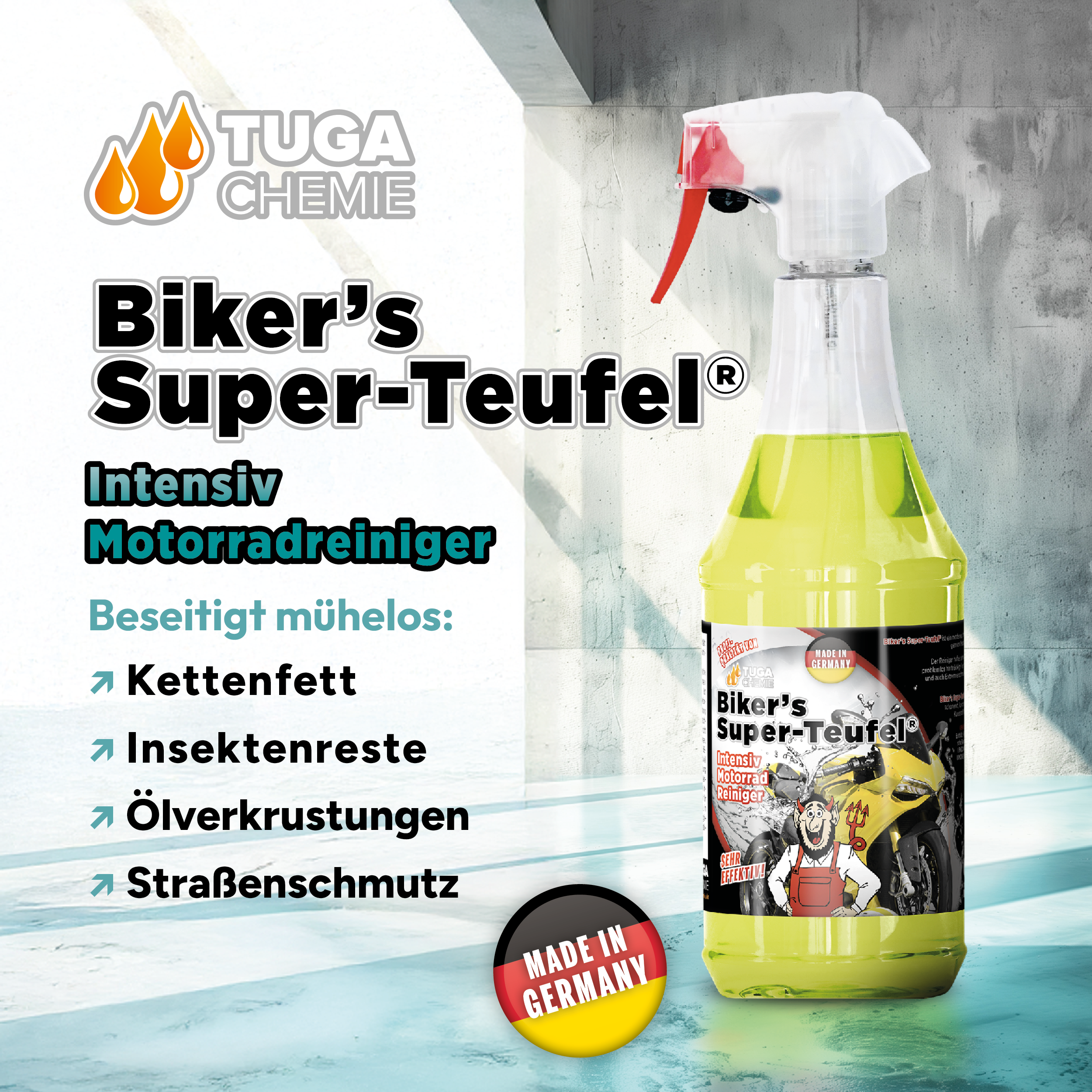 Tuga Chemie - Biker's Super-Teufel Motorrad Reiniger 1L Spraydose