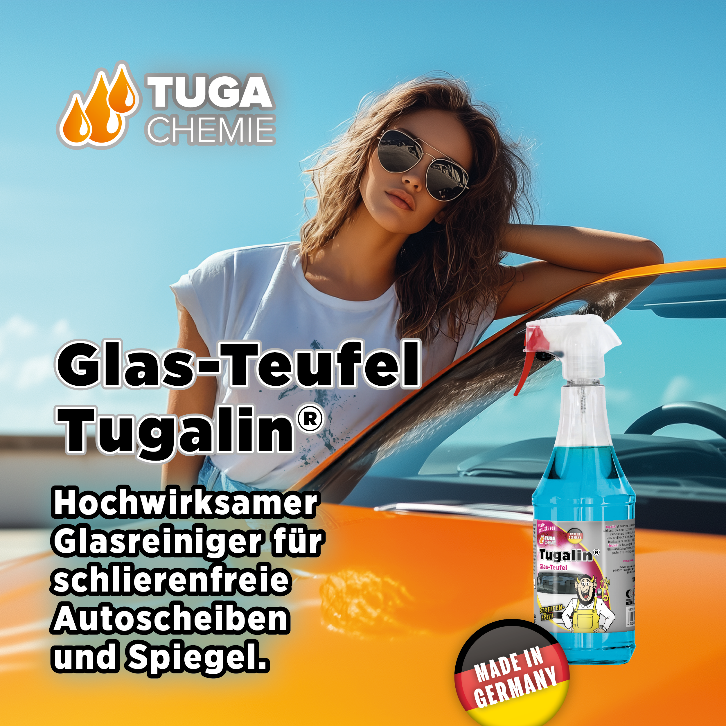 Tuga Chemie - Tugalin Nano (Glasreiniger mit Langzeitwirkung) 1L Spraydose
