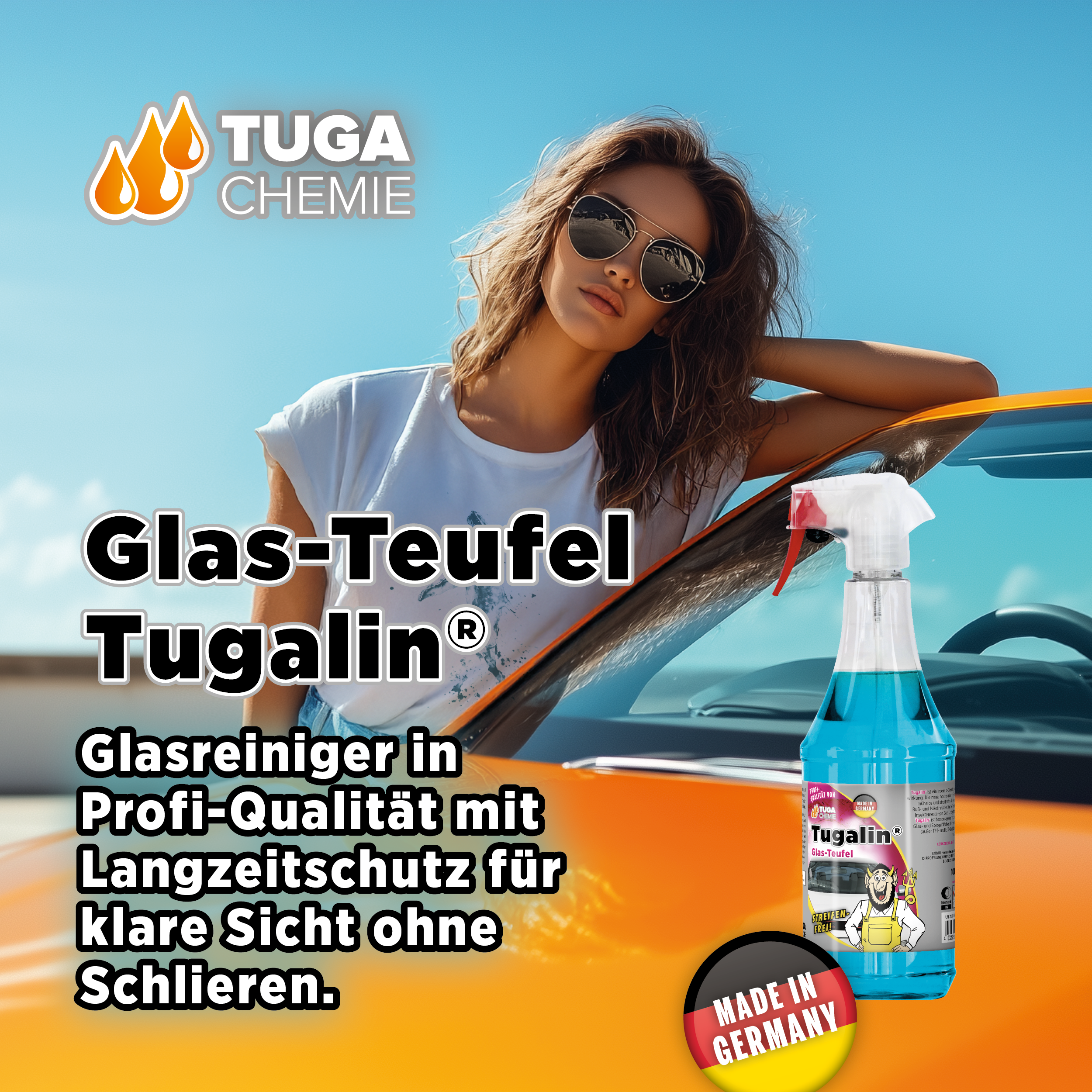 Tuga Chemie - Tugalin Nano (Glasreiniger mit Langzeitwirkung) 1L Spraydose