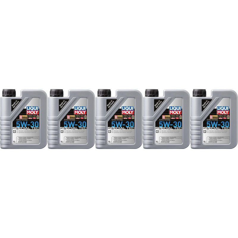 Liqui Moly 1163 Special Tec 5W-30 Motoröl 5x 1l = 5 Liter - SAE 5W-30 ...
