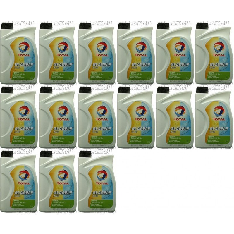 Total Glacelf Plus Kühlerfrostschutz Konzentrat 15x 1l = 15 Liter ...