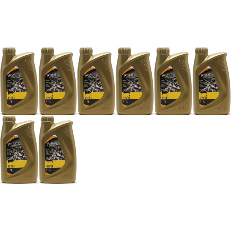 Eni i-Ride Street & Touring Moto 15W-50 Motorrad Motoröl 8x 1l = 8 ...