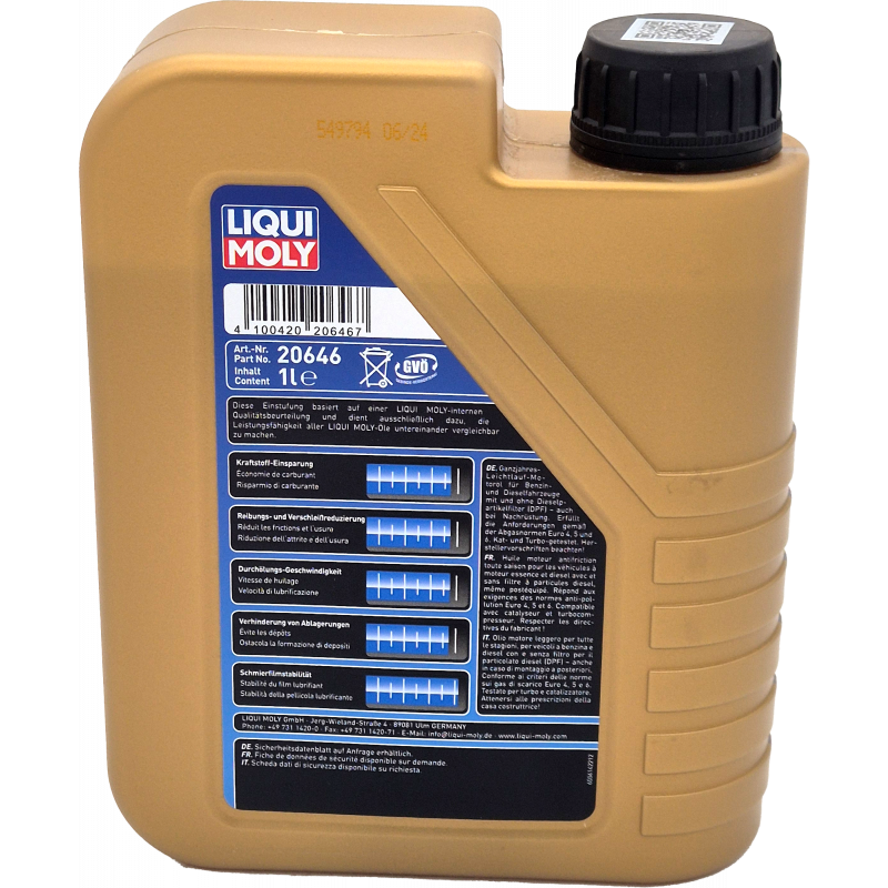 COMMA Motoröl 5W-30 Longlife Synthetiköl – 1 Liter, ACEA A3/B3/B4, API SL/CF, Für VW Golf U.a.
