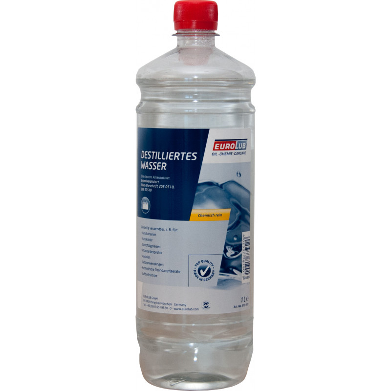 EUROLUB Destilliertes Wasser 5l - Destilliertes Wasser - Handpflege &  Hygiene - Pflege & Wartung 