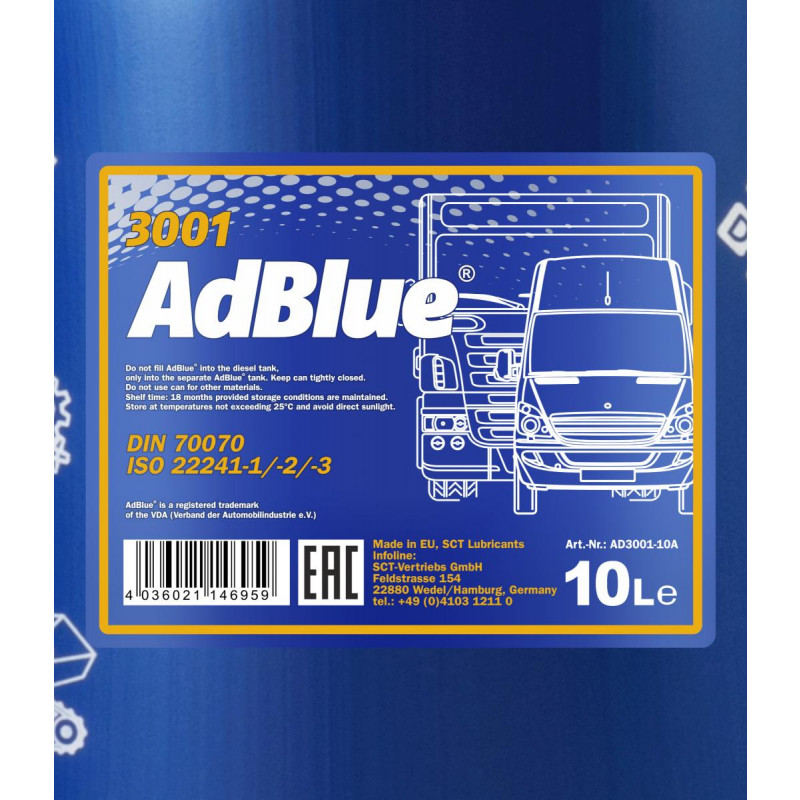 AdBlue 10 Liter AD Blue Kanister mit Füllschlauch : : Auto &  Motorrad