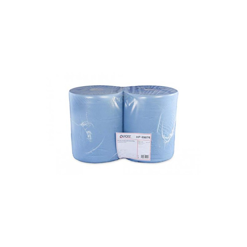 30 Reinigungs-, Putztuchrollen, 2-lagig, Zellstoﬀ-Mix, 1000 Blatt blau