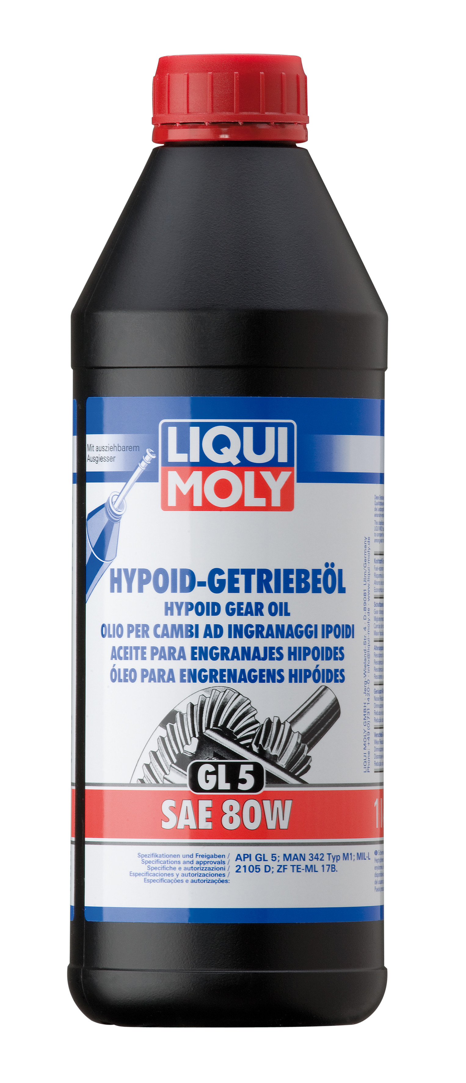 Liqui Moly 1025 Hypoid Getriebeöl GL5 SAE 80W 1l - SAE 80W ...