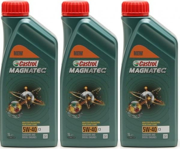Castrol Magnatec 5W-40 C3 Motoröl 3x 1l = 3 Liter - SAE 5W-40 - Auto ...