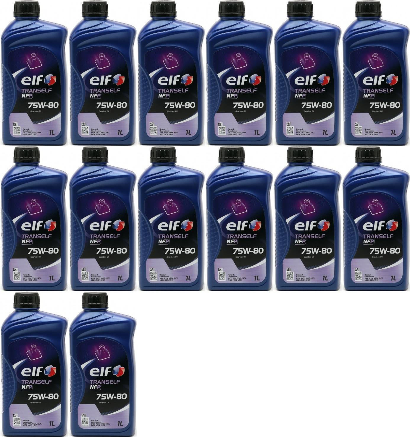 Elf Tranself NFP 75W-80 Schaltgetriebeöl 14x 1l = 14 Liter - SAE 75W-80 ...