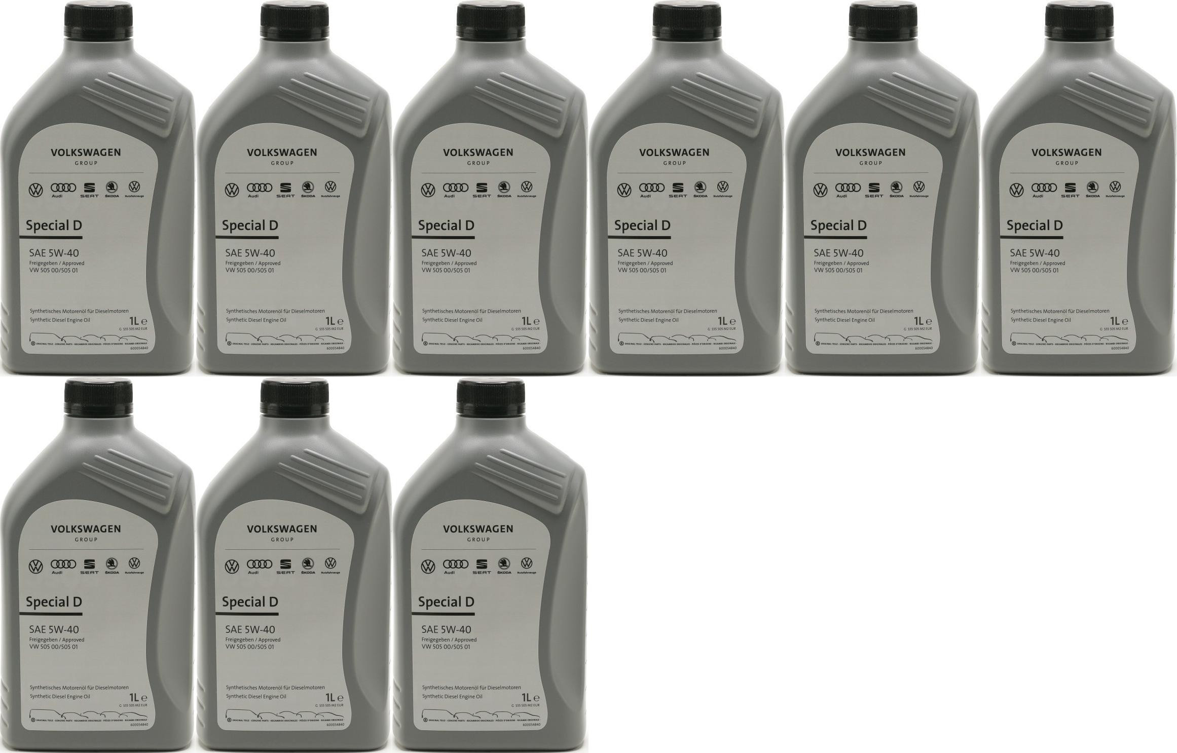 Original VW Special D SAE 5W-40 Motorenöl G052167M2 - 9x 1l = 9 Liter ...