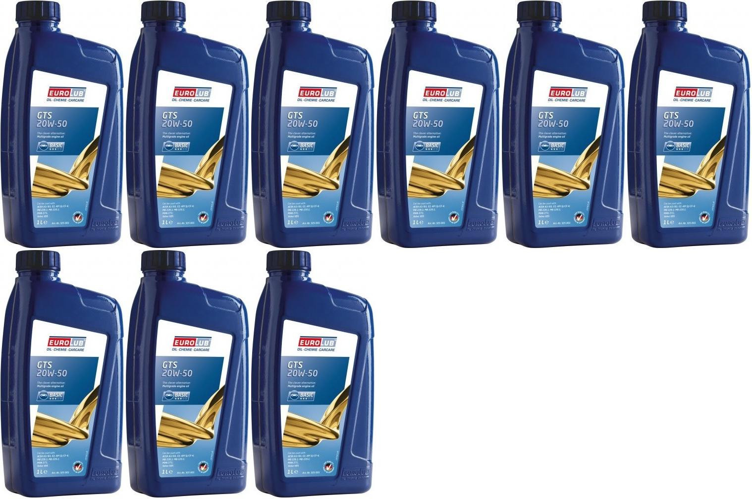 EUROLUB GTS SAE 20W-50 9x 1l = 9 Liter - gemischter Fuhrpark - LKW ...