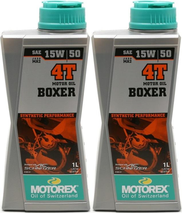 Motorex Boxer 4T 15W/50 Motoröl - 1 Liter, Vollsynthetisch, Perfekt Für 4-Takt Motorräder