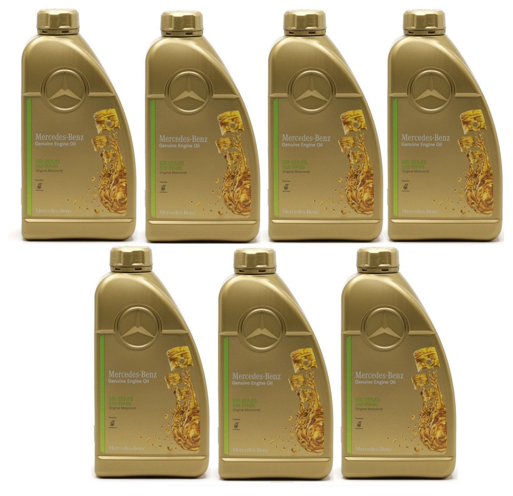Original Mercedes Benz MB 229.52 5W-30 Motoröl 7x 1l = 7 Liter - SAE 5W ...