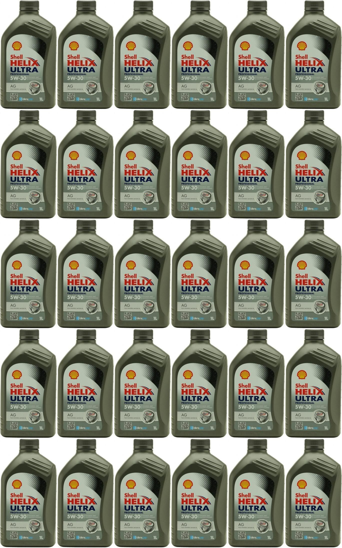 Shell Helix Ultra Professional AG 5W-30 Motoröl 30x 1l = 30 Liter - SAE ...