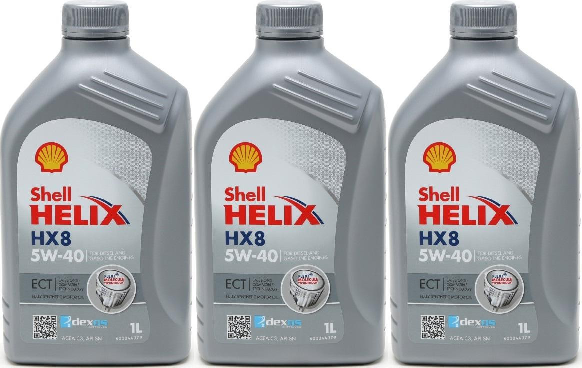 Shell Helix HX8 5W-40 Motoröl 3x 1l = 3 Liter - SAE 5W-40 - Auto/PKW ...