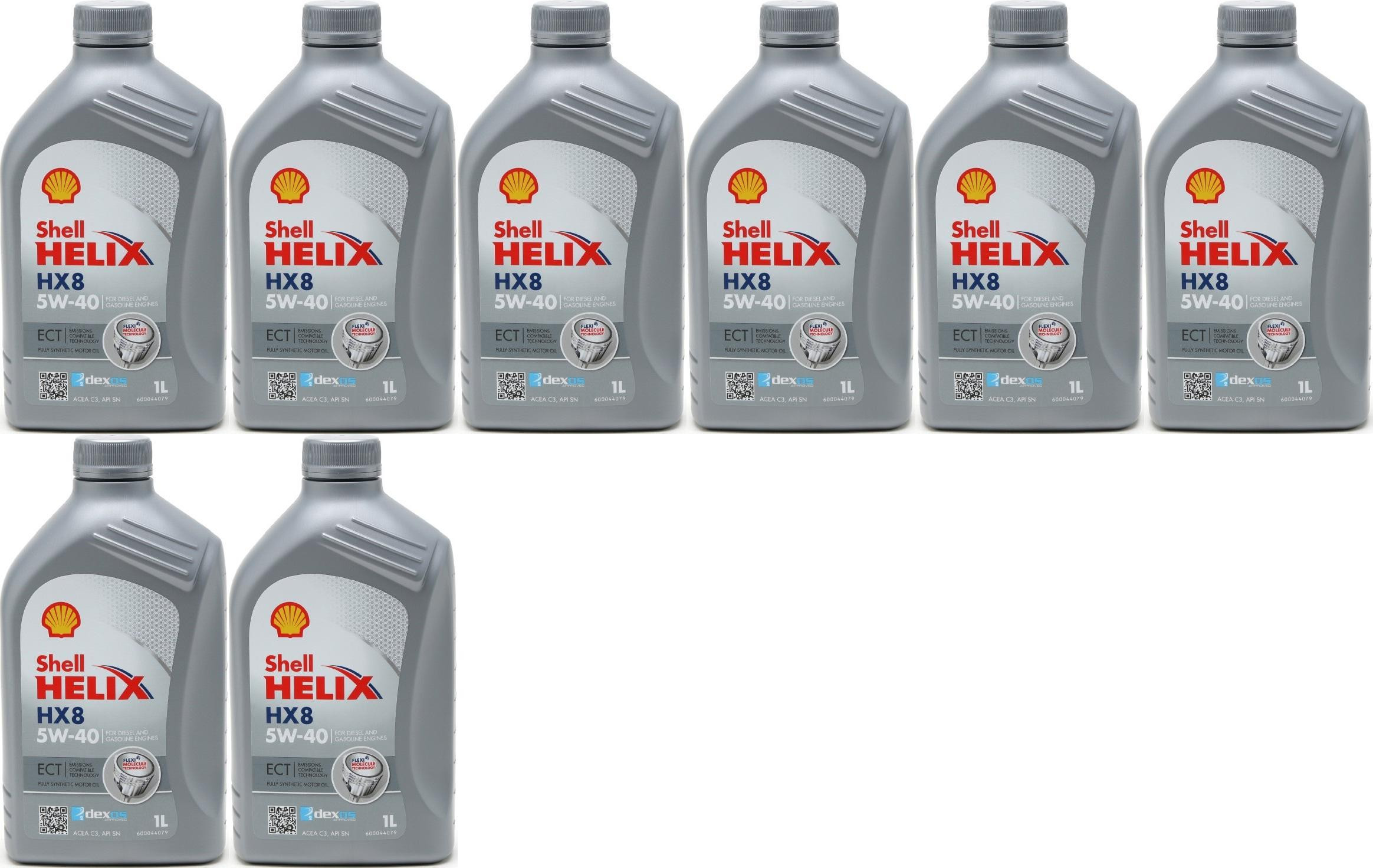 Shell Helix HX8 5W-40 Motoröl 8x 1l = 8 Liter - SAE 5W-40 - Auto/PKW ...
