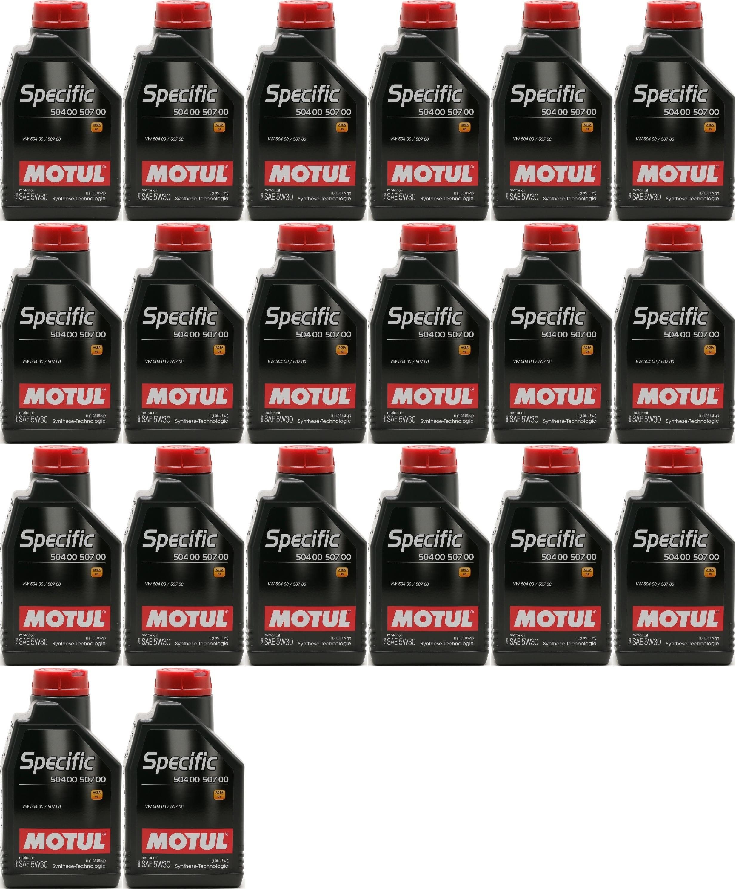 Motul Specific 5W-30 VW 504 00 - VW 507 00 Motoröl 20x 1l = 20 Liter ...