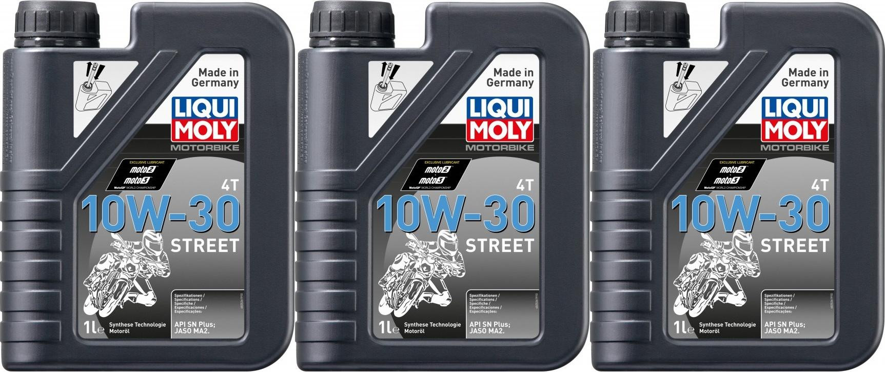 LIQUI MOLY Motorradöl 10W-30 Street 4 Liter + Ölwechsel-Kanister 10 Liter – Set Für Den Motorrad-Ölwechsel
