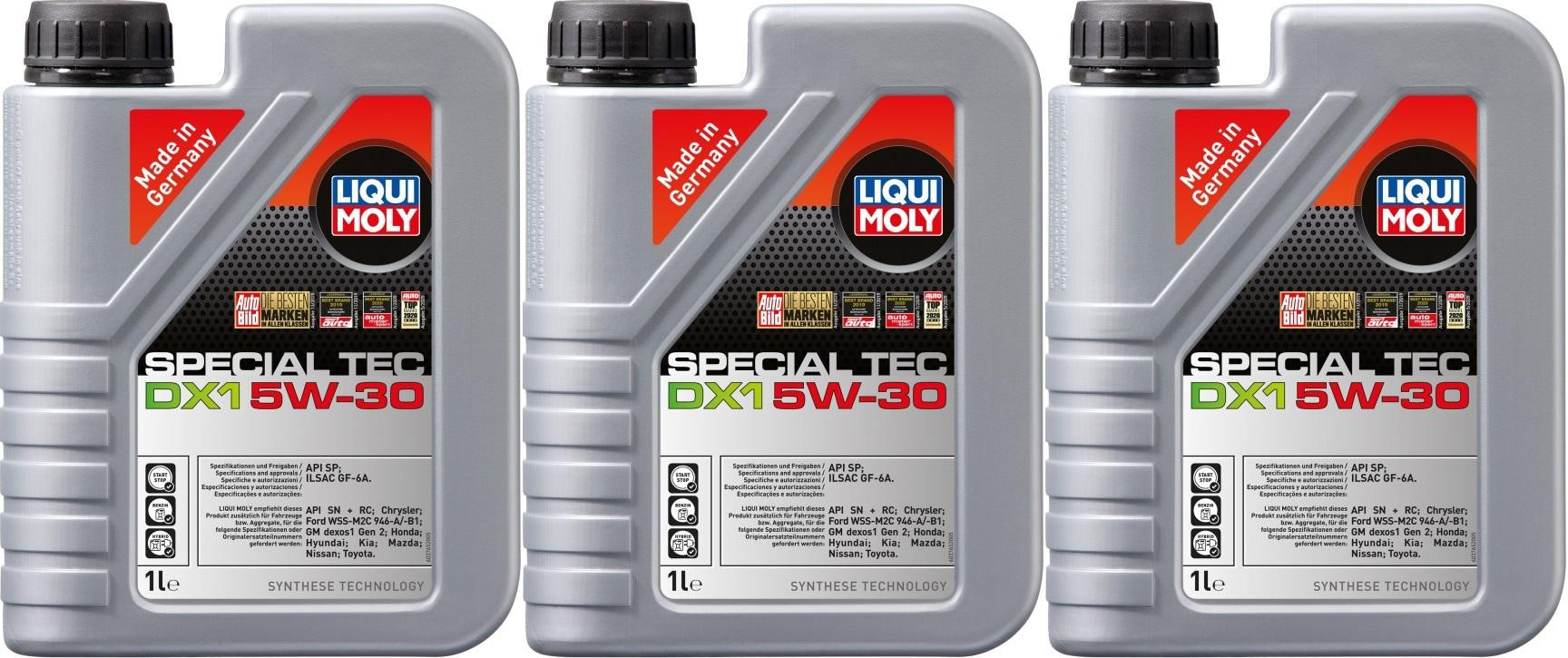 Liqui Moly Special Tec LL 5W-30 Motoröl, 2x1 Liter – HC-Synthese-Technologie, Für Opel Bis MJ 2010