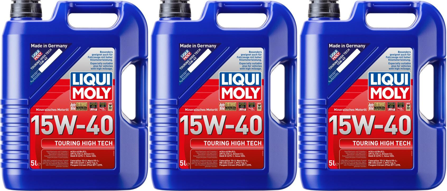 LIQUI MOLY Motoröl High Performance 15W-50 – 2 X 1 Liter – Für Sportmotoren & Hohe Belastung