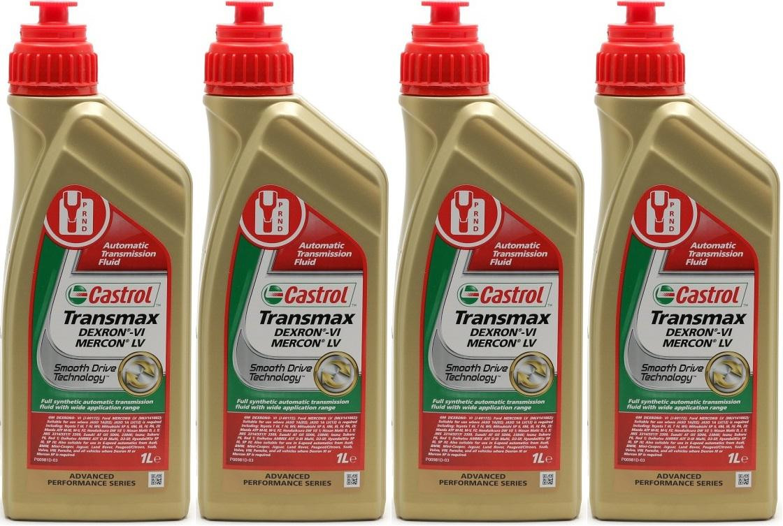 Castrol Transmax Dexron-VI Mercon LV Automatik Getriebeöl 3x 1l = 3