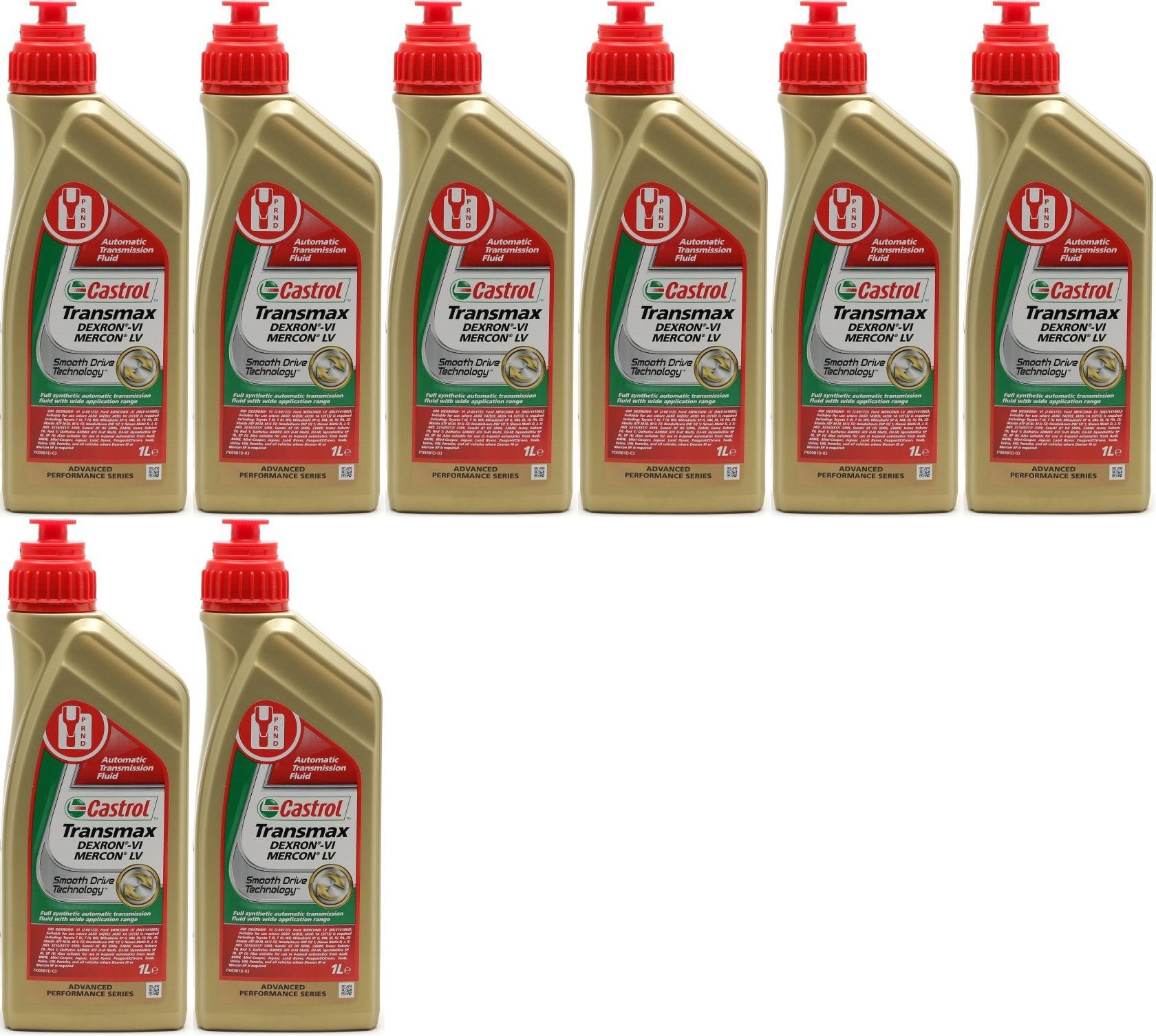 Castrol Transmax Dexron-VI Mercon LV Automatik Getriebeöl 8x 1l = 8 ...