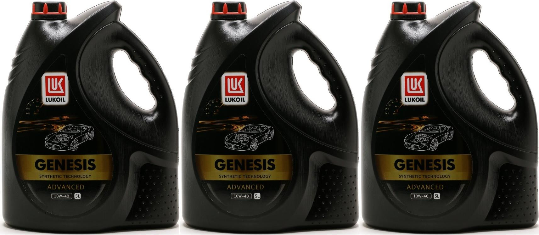 Lukoil Genesis Advanced 10W-40 Motoröl 3x 5 = 15 Liter - SAE 10W-40 ...