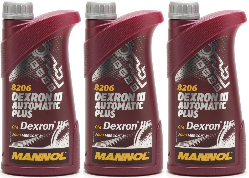 MANNOL Dexron III Automatic Plus 3x 1l = 3 Liter - ATF ...