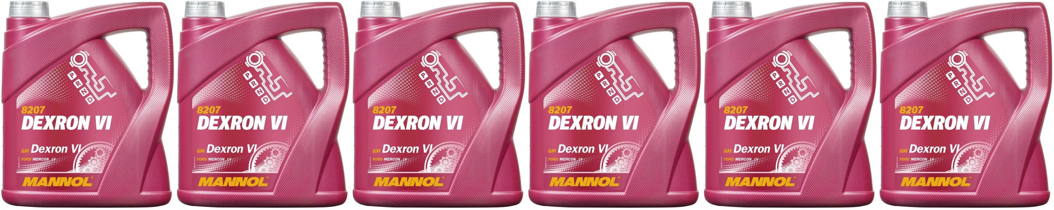 MANNOL Dexron VI 6x 4l = 24 Liter - ATF Automatikgetriebeöle ...