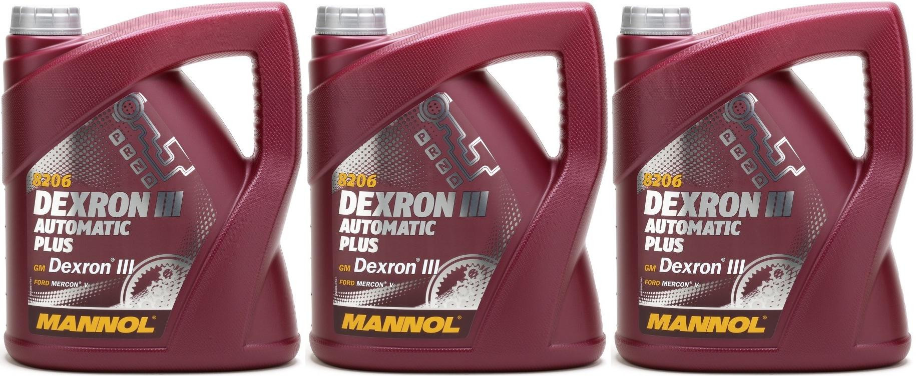 MANNOL Dexron III Automatic Plus 3x 4l = 12 Liter - ATF ...