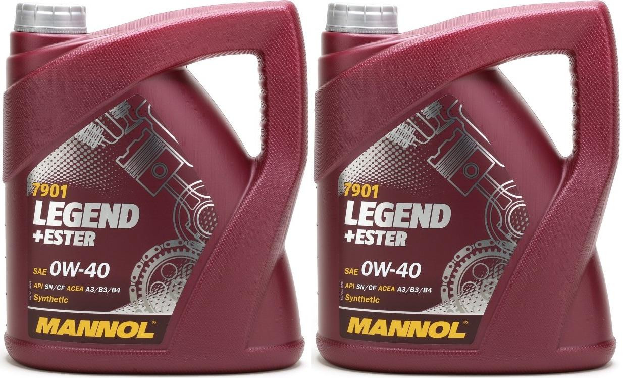 MANNOL Legend+Ester 0W40 Motoröl 2x 4l = 8 Liter SAE 0W40 PKW Motoröle Mannol Öl
