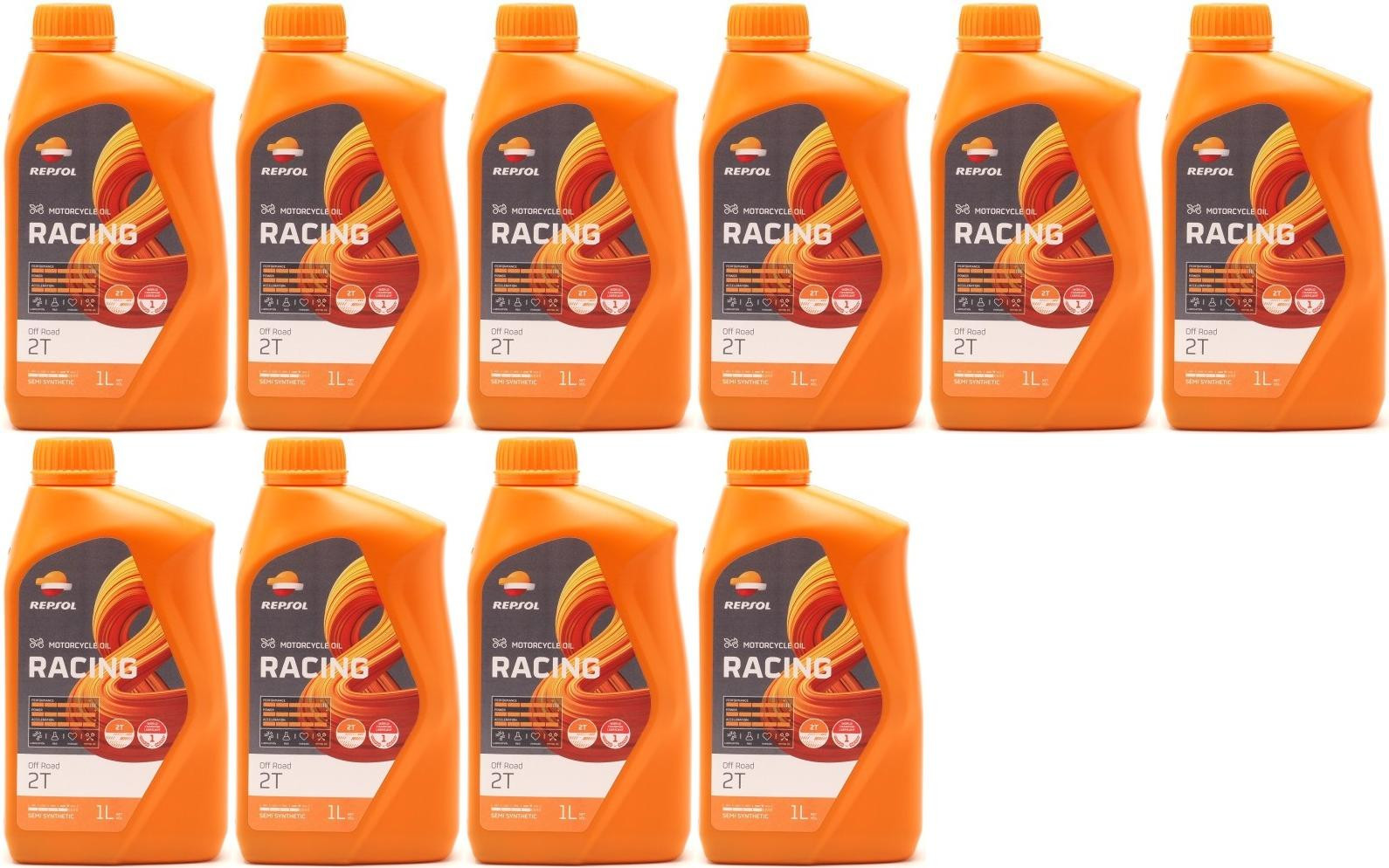 Repsol Motorrad Motoröl RACING OFF ROAD 2T 1 Liter 10x 1l = 10 Liter ...