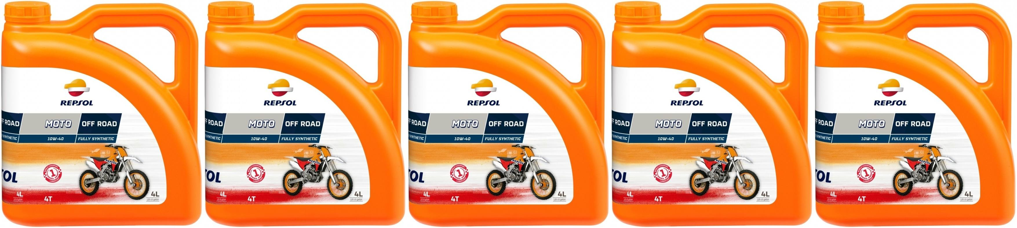 REPSOL Motoröl Moto Off Road 4T 10W-40 – Synthetisches Öl Für Trial, Enduro, Cross & Offroad-Motorräder